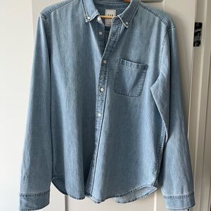 GAP Light Blue Casual Denim Shirt